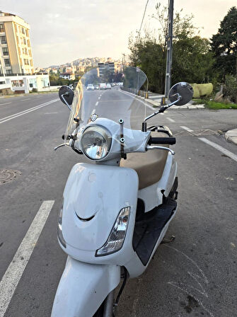 MOTOCAM SYM Fiddle 2 3 4 Ön Cam 2009-2023 Model 44cm Şeffaf Renkli APARAT GÖNDERİLMEYECEK