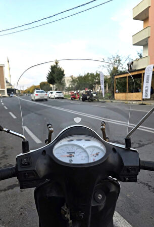 MOTOCAM SYM Fiddle 2 3 4 Ön Cam 2009-2023 Model 44cm Şeffaf Renkli APARAT GÖNDERİLMEYECEK