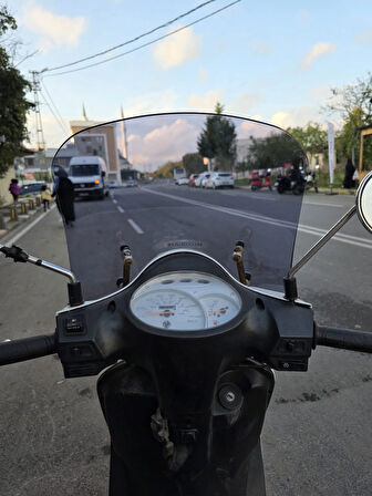 MOTOCAM SYM Fiddle 2 3 4 Ön Cam 2009-2023 Model 44cm Siyah Renkli APARAT GÖNDERİLMEYECEK