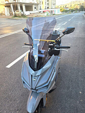 MOTOCAM Sym JET 14 EVO 200 PLUS Siperlik Ön Cam 2023-2025 Model 58cm Füme Renkli 4mm