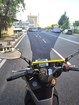 MOTOCAM Sym JET 14 EVO 200 PLUS Siperlik Ön Cam 2023-2025 Model 58cm Füme Renkli 4mm