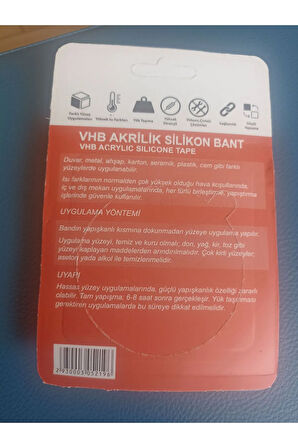 Kırmızı Çift Taraflı Silikon Bant