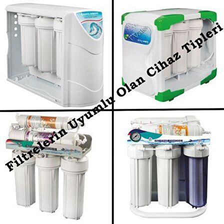 10 Inç Açık Kasa Su Arıtma Cihazı Tam Set (6 Filtre) Detoks Filtre Ilaveli 