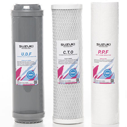 10 Inç Açık Kasa Su Arıtma Cihazı Tam Set (6 Filtre) Mineral Filtre Ilaveli