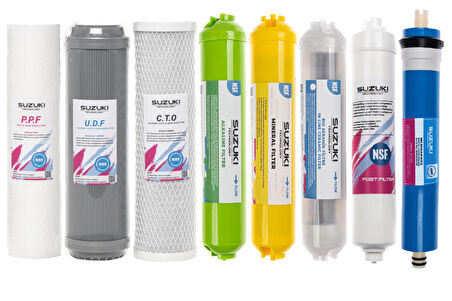 LG Açık Kasa Su Arıtma Cihazı Tam Set (8 Filtre) Mineral, Detoks Ve Alkali Filtre Ilaveli 