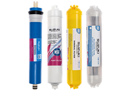 10 Inç Açık Kasa Su Arıtma Cihazı Tam Set (8 Filtre) Mineral, Detoks Ve Alkali Filtre ilaveli
