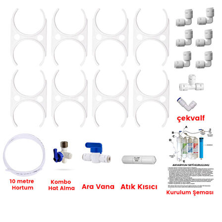 Akvaryum Tipi Su Arıtma, Çift Çıkışlı Ve Saf Su Sistemi (SUZUKI Technology Membranlı)