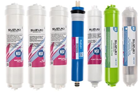 12 İnç Kapalı Kasa Su Arıtma Cihazı Tam Set (7 Filtre) Alkali Ve Detoks Filtre İlaveli