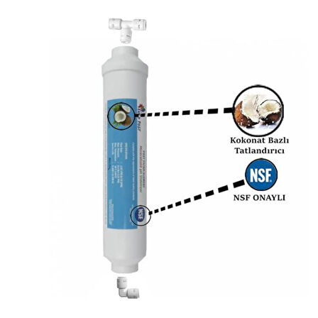 Reverse Osmosis Tezgahaltı Su Arıma Cihazı Tatlandırıcı Son Karbon Filtre 2'li