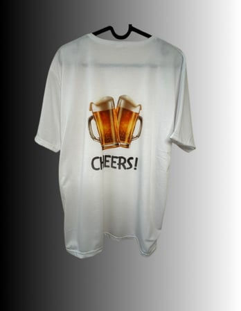 Bira Kupası Baskılı Pamuklu Regular Fit Tshirt