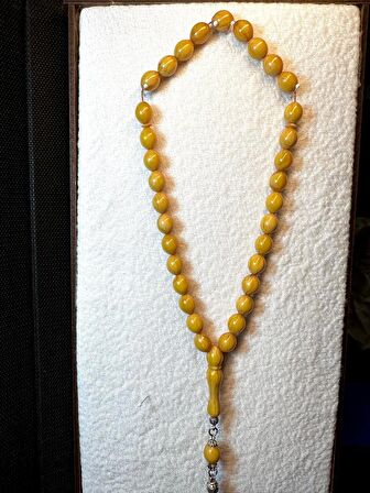 SIKMA ÇUBUK KEHREİBAR TESBİH SARI RENK BEYZİ KESİM T-114