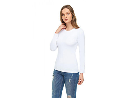 Tutku Elit 3 Adet Beyaz Renk Uzun Kollu Atlet Fanila