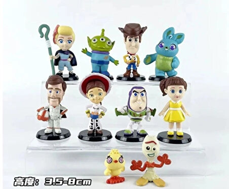 Toy Story Karakter Figür Oyuncak Seti 10'lu Hediyelik Figür Seti Karakterleri