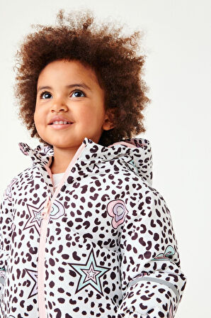 Next Baby Multi Pastel Leopard Suya Dayanıklı Tam Polar Astarlı Kar Tulumu