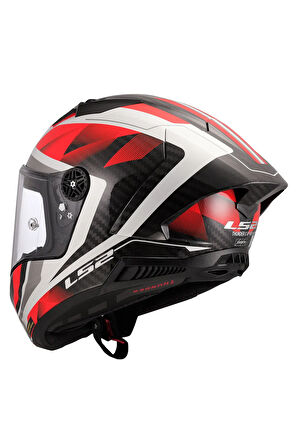THUNDER KARBON GP AERO RAUTE BEYAZ-KIRMIZI KASK