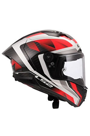 THUNDER KARBON GP AERO RAUTE BEYAZ-KIRMIZI KASK