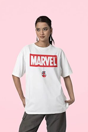 Marvel Küçük Örümcek Adam Baskılı Unisex Oversize Tişört