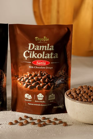 Beyoğlu Sütlü Damla Çikolata 100 gr (Kurabiye,Pasta ve Kek İçin)