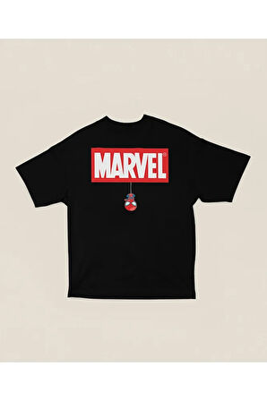 Marvel Küçük Örümcek Adam Baskılı Unisex Oversize Tişört