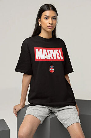 Marvel Küçük Örümcek Adam Baskılı Unisex Oversize Tişört