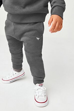 % 100 Pamuklu Gri Sweatshirt Jogger Alt Üst Takım