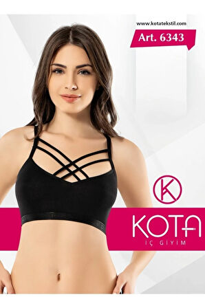 Kota Siyah Çapraz Ipli Büstiyer