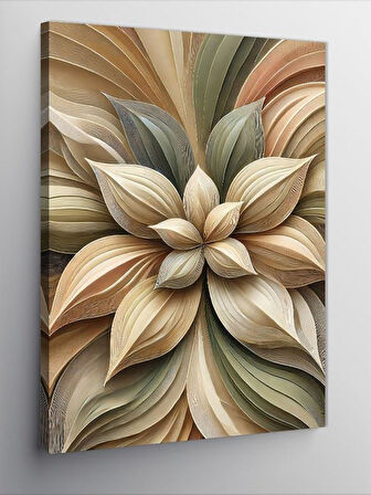 Kanvas Tablo Soyut Yaprak Düzeni, 50 x 70