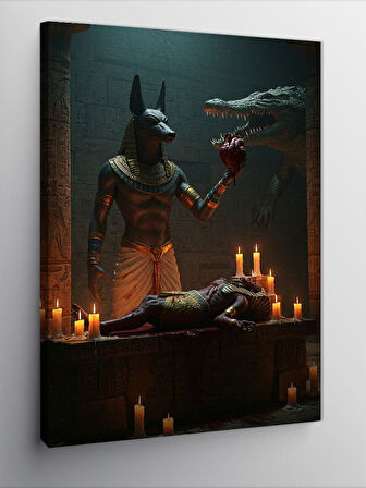 Kanvas Tablo Antik Mısır Tanrısı Anubis, 50 x 70 CNVSDKEY140274