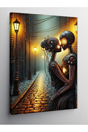 Kanvas Tablo Aşık Robotlar 50 X 70 Cnvsdkey-119452-50-70