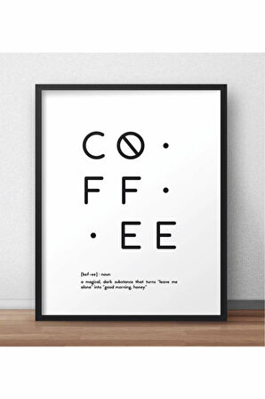 Kanvas Tablo But First Coffee Temalı Çerçeve Görünümlü Mutfak Kahve Köşesi Balkon Mdf Tablo 40 X 60 ARMDF10024012