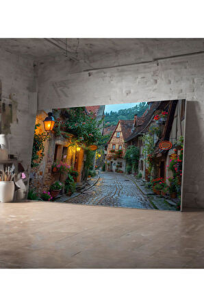 Kanvas Tablo Eguisheim Kasabası Fransa Dekoratif Kanvas Tablo 30 X 40