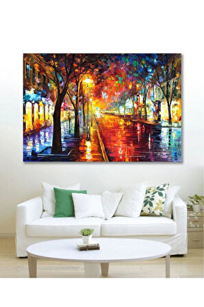 Kanvas Tablo Işıltılı Sokak Duvar Kanvas Tablo Art00259 50 X 70