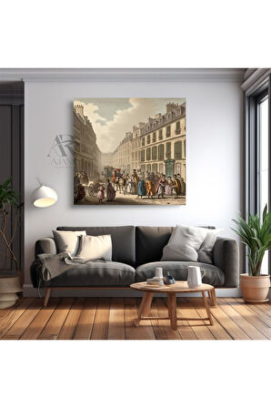 Kanvas Tablo Eski Paris Sokakları Dekoratif Kanvas Tablo 60 X 60