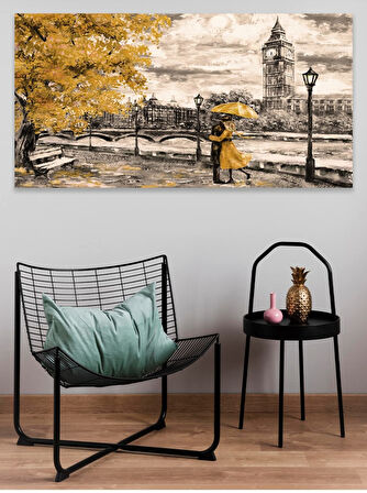 Romantik Sonbahar Duvar Kanvas Tablo 60x120 cm