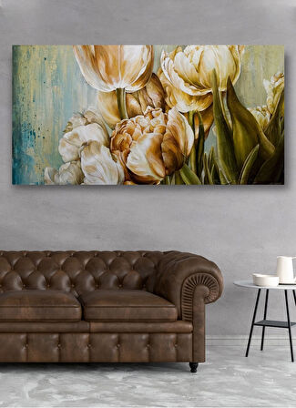 Lale Bahçesi Kanvas Tablo 60 x 120 cm