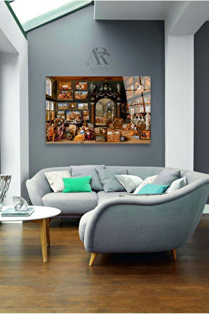 Kanvas Tablo "The Gallery Of Archduke"" Leopold Wilhelm David Teniers The Younger Eseri Cam Tablo 35 X 50