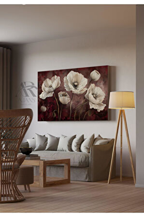 Kanvas Tablo Kırmızı Armoni Dekoratif Kanvas Tablo 40 X 60