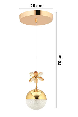 Kelebek Gold 3 Renk Ledli Kristal Taşlı Modern Led Avize Koridor Çocuk Odası Oturma Odası