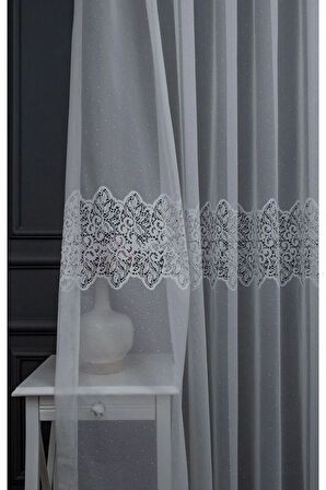 Farbateks Dikim Ara Damask Tasarım Yeni Model Ütü Istemez Kırışmaz 2kat Pileli Tül Perde