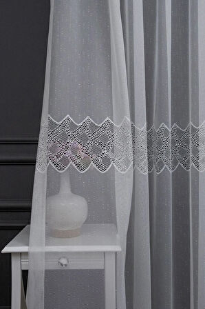 Farbateks Dikim Ara Damask Tasarım Yeni Model Ütü Istemez Kırışmaz 2kat Pileli Tül Perde