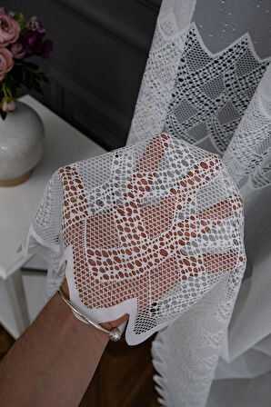 Farbateks Dikim Ara Damask Tasarım Yeni Model Ütü Istemez Kırışmaz 2kat Pileli Tül Perde