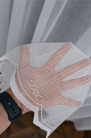 Farbateks Dikim Buğlem Desen 3kat Pileli Ütü Istemez Tül Perde