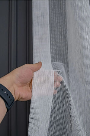 Farbateks Dikim Buğlem Desen 3kat Pileli Ütü Istemez Tül Perde