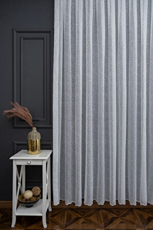 Karlı Desen 2 Kat Pileli Ütü Istemez Tül Perde Model Tasarım Çeşit Renk Tül