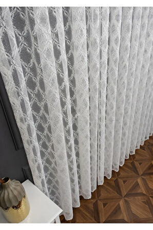 Farbateks Dikim Seher Desen Yeni Tasarım Desen 2kat Pileli Ütü Istemez Tül Perde