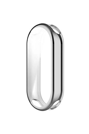 Xiaomi Mi Band 8  ile Uyumlu Kasa Ve Ekran Koruyucu 360 Tam Koruma Silikon Kılıf
