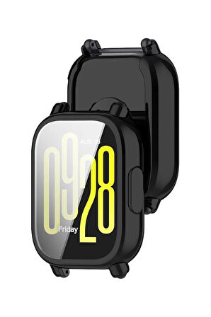 Redmi Watch 5 Active ile Uyumlu Kasa Ve Ekran Koruyucu 360 Tam Koruma Silikon Kılıf