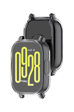 Redmi Watch 5 Active ile Uyumlu Kasa Ve Ekran Koruyucu 360 Tam Koruma Silikon Kılıf