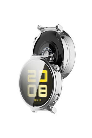 Huawei Watch Gt5 41mm ile Uyumlu Kasa Ve Ekran Koruyucu 360 Tam Koruma Silikon Kılıf