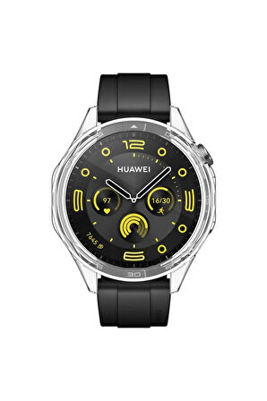 Huawei Watch Gt4 46mm ile Uyumlu Kasa Ve Ekran Koruyucu 360 Tam Koruma Silikon Kılıf
